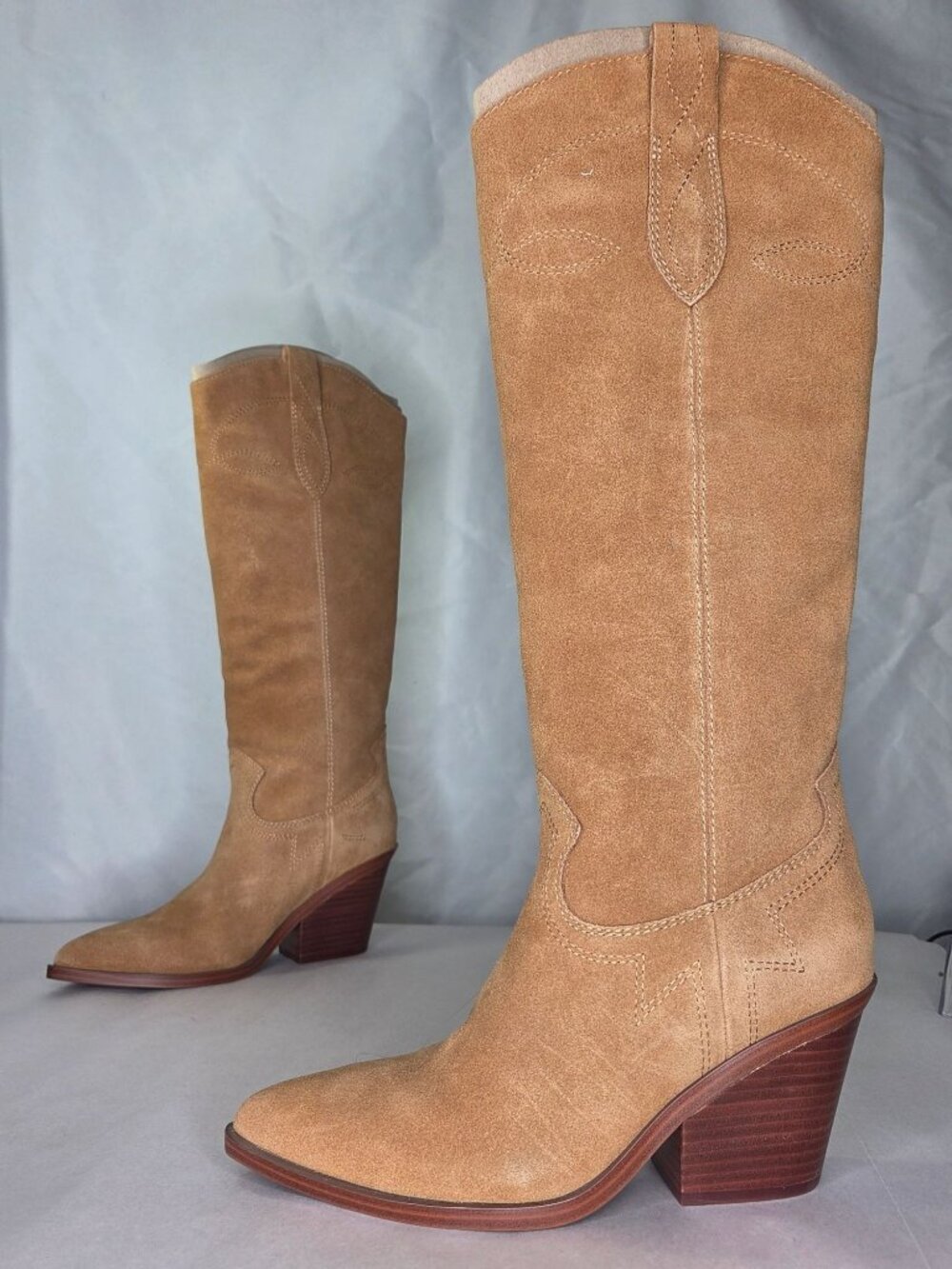 Nine West Smash Stacked Block Heel Cowboy Boots, Size: 6.5 M - Picture 2 of 7